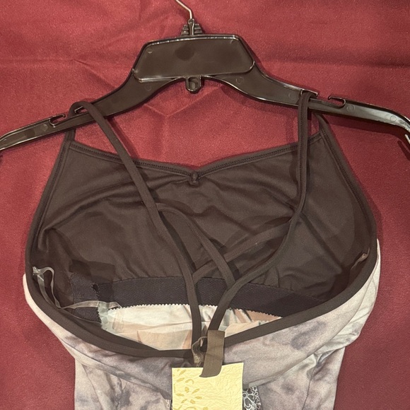 Prana Mahdia V-next Tank Top Black and Gray with Delicate Design - Size M - Picture 9 of 14